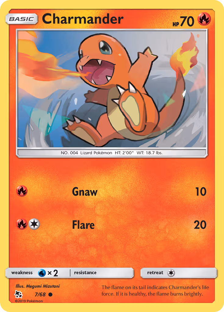 Charmander 7/68 Pokemon card