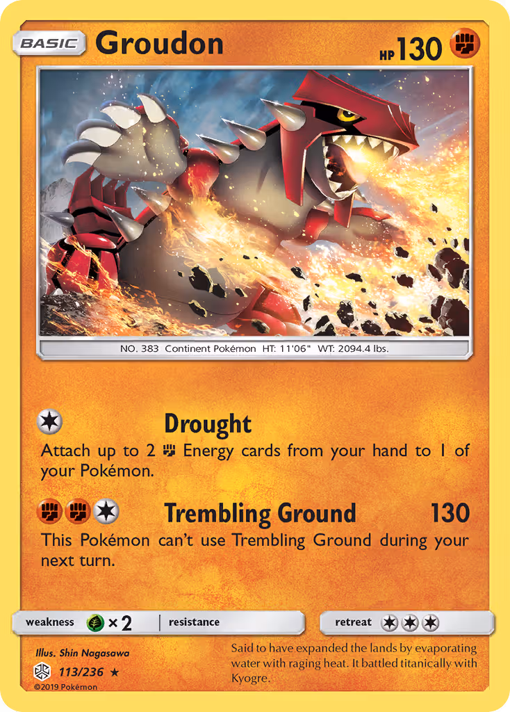 Groudon 113/236 Pokemon card