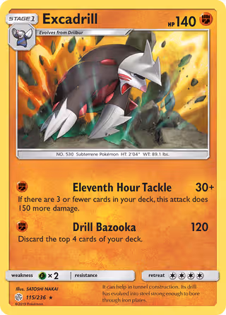 Excadrill 115/236 Pokemon card
