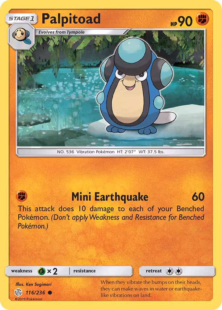 Palpitoad 116/236 Pokemon card