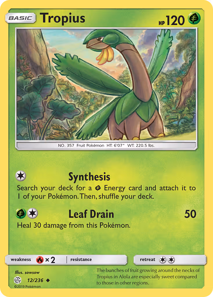 Tropius 12/236 Pokemon card