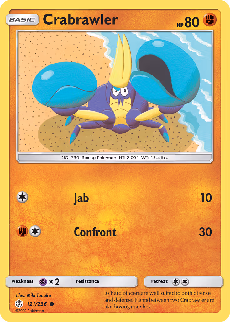Crabrawler 121/236 Pokemon card