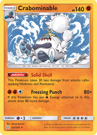 Crabominable 122/236 Pokemon card