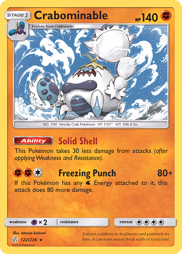 Crabominable 122/236 Pokemon card