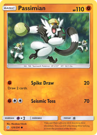 Passimian 125/236 Pokemon card