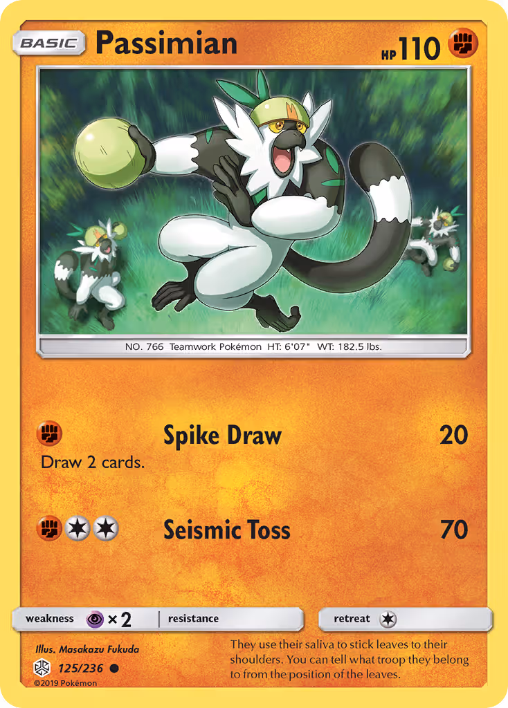 Passimian 125/236 Pokemon card