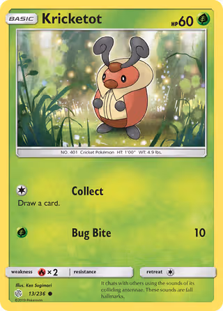 Kricketot 13/236 Pokemon card