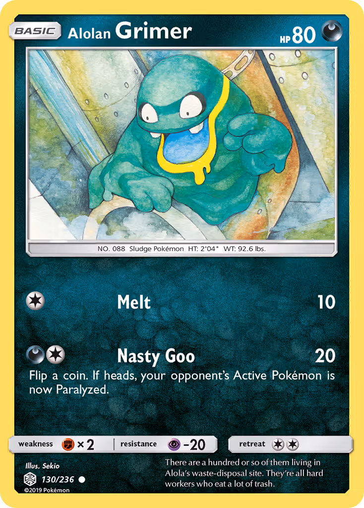 Alolan Grimer 130/236 Pokemon card
