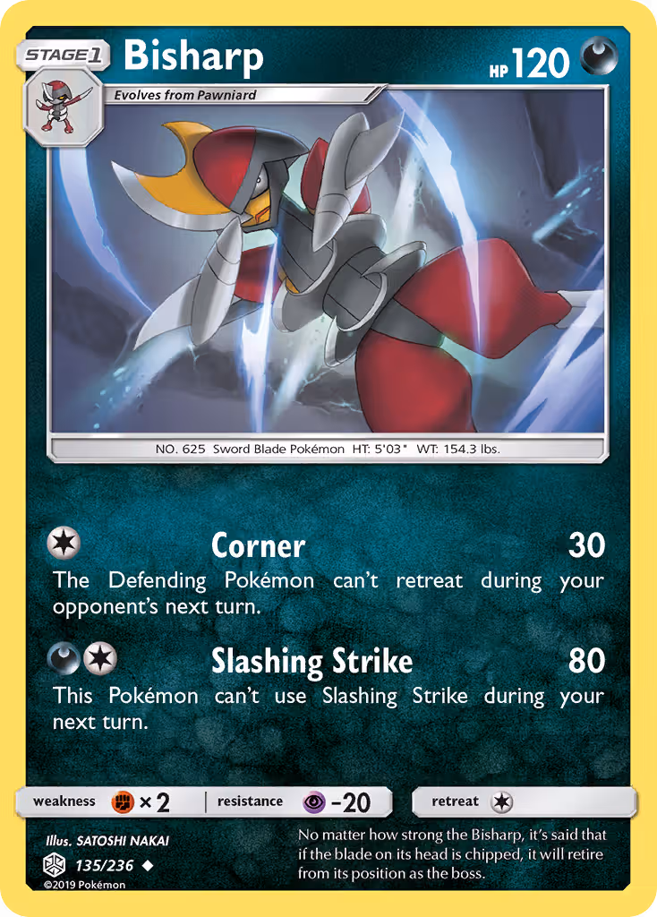 Bisharp 135/236 Pokemon card