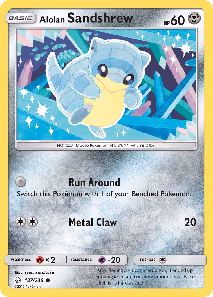 Alolan Sandshrew 137/236 Pokemon card