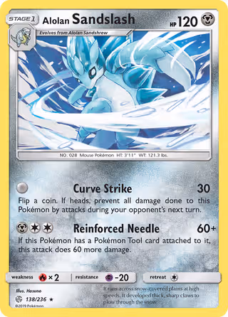 Alolan Sandslash 138/236 Pokemon card