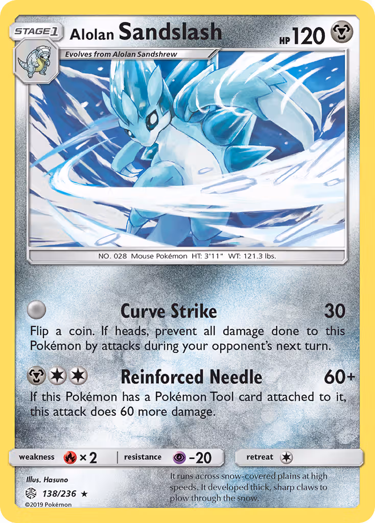 Alolan Sandslash 138/236 Pokemon card