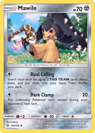 Mawile 140/236 Pokemon card