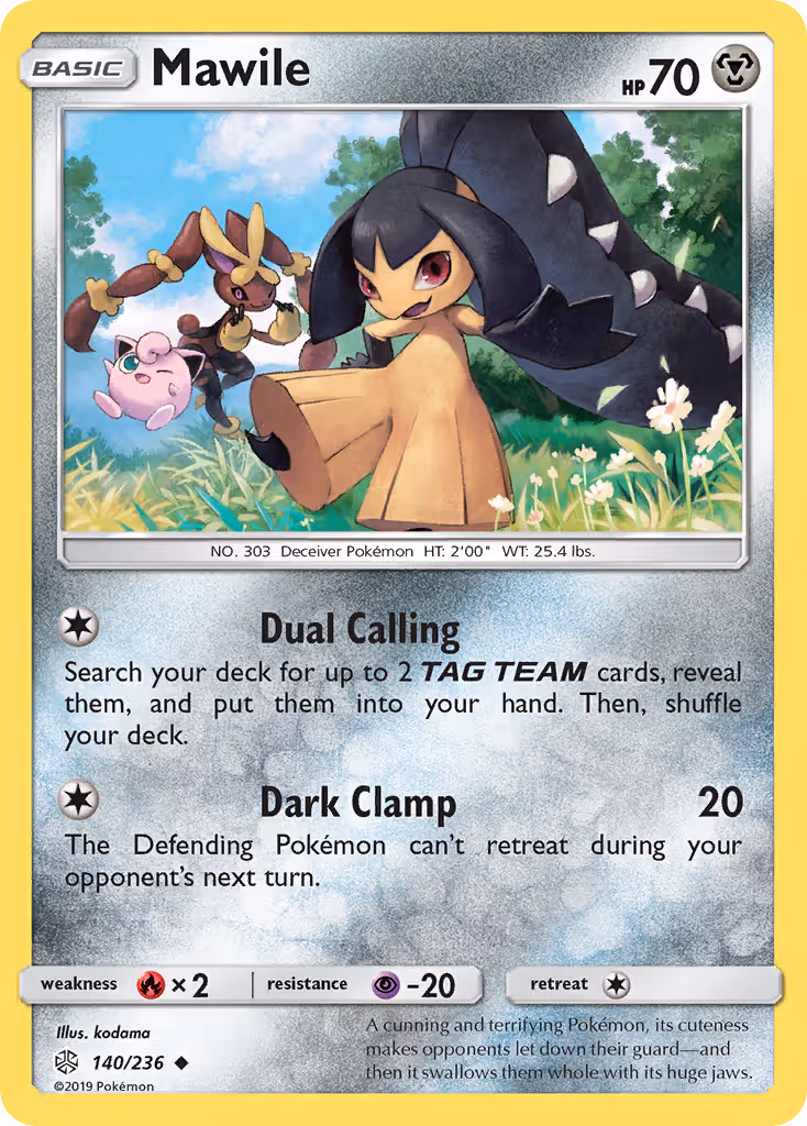 Mawile 140/236 Pokemon card