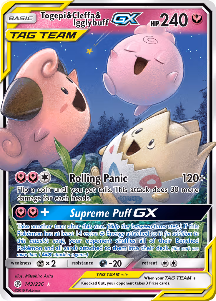 Togepi & Cleffa & Igglybuff GX 143/236 Pokemon card