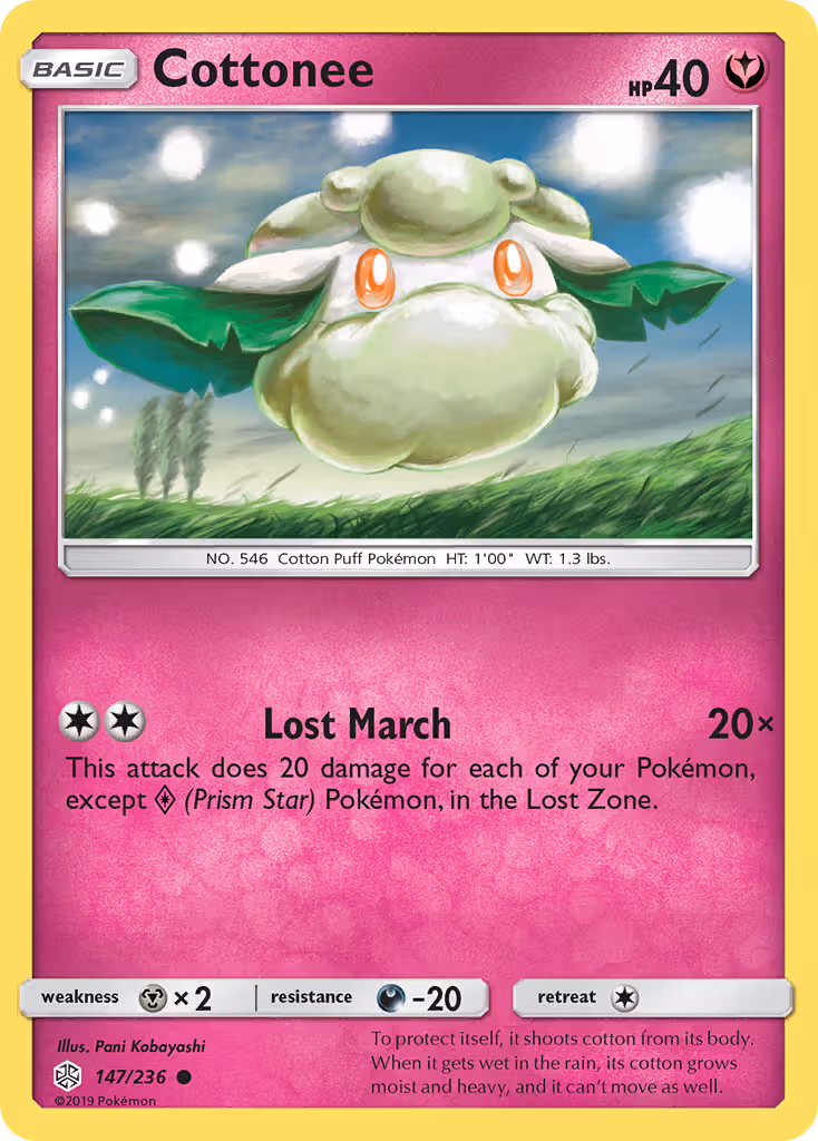 Cottonee 147/236 Pokemon card