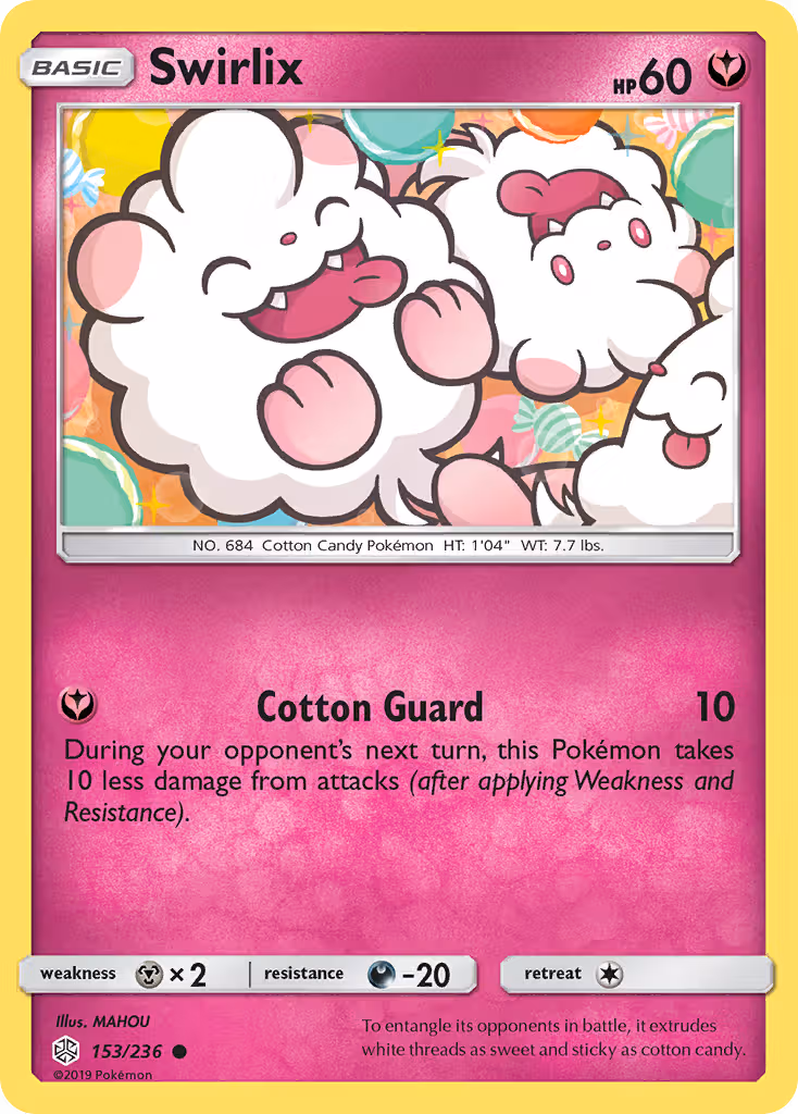 Swirlix 153/236 Pokemon card