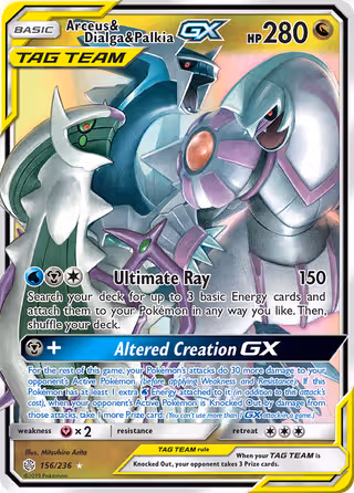 Arceus & Dialga & Palkia GX 156/236 Pokemon card