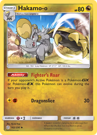 Hakamo-o 162/236 Pokemon card
