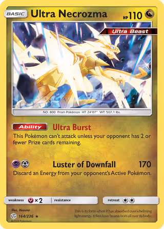 Ultra Necrozma 164/236 Pokemon card