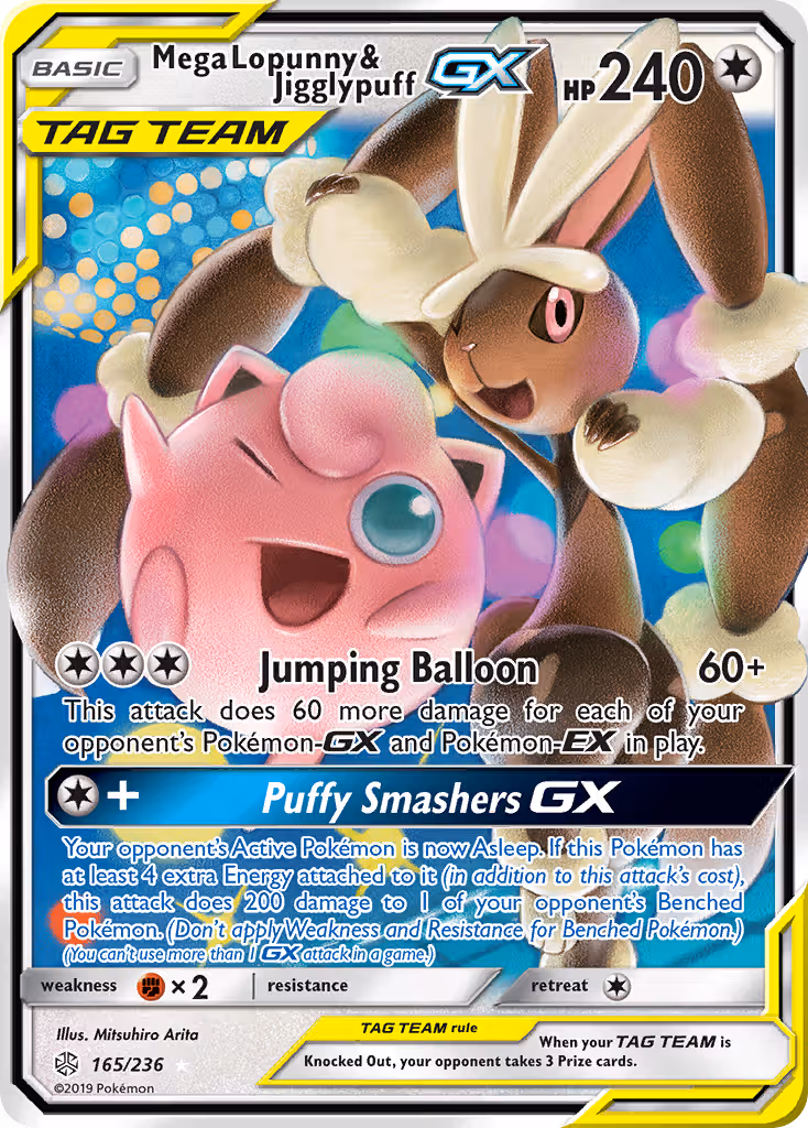 Mega Lopunny & Jigglypuff GX 165/236 Pokemon card