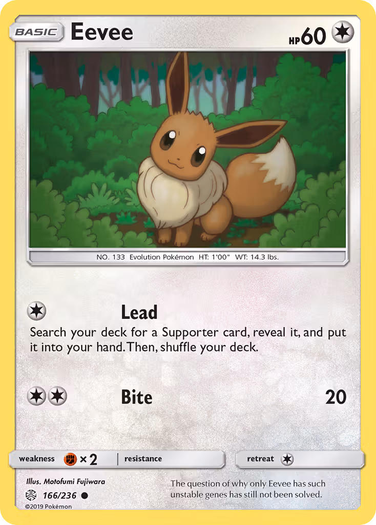 Eevee 166/236 Pokemon card