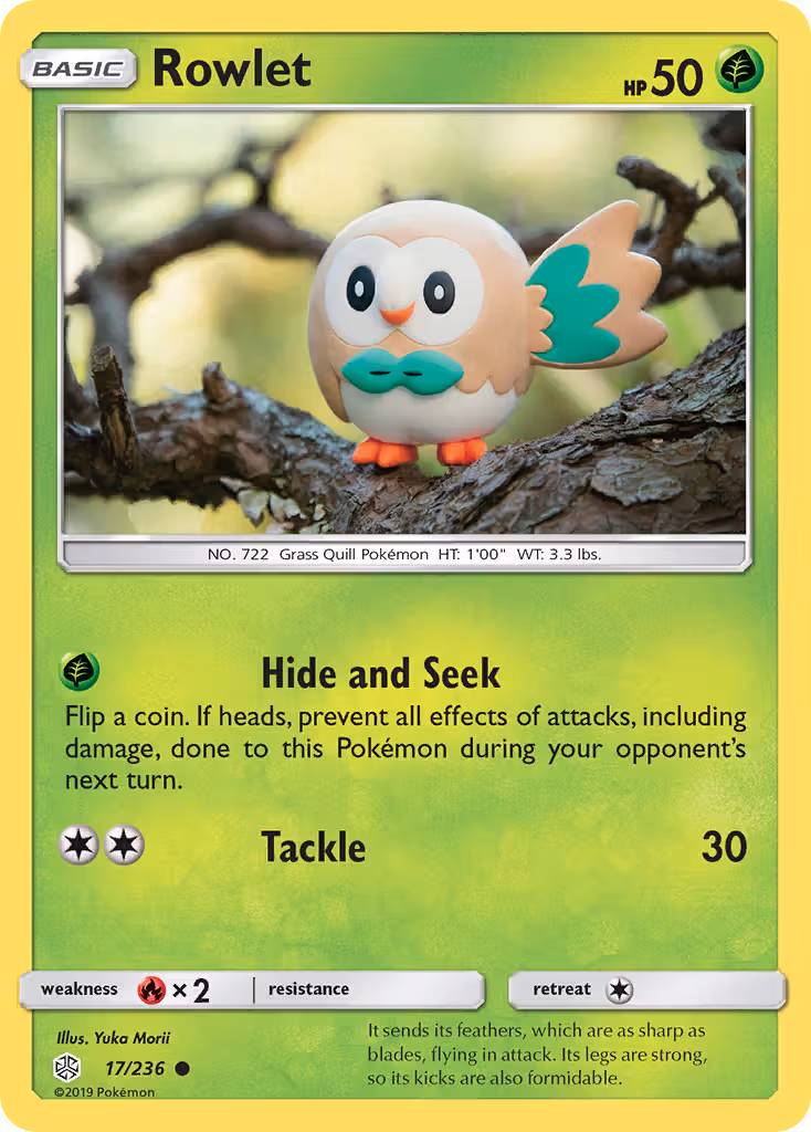 Rowlet 17/236 Pokemon card