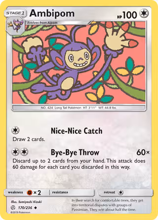 Ambipom 170/236 Pokemon card