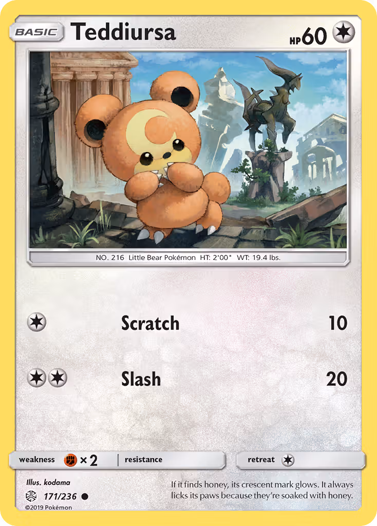 Teddiursa 171/236 Pokemon card