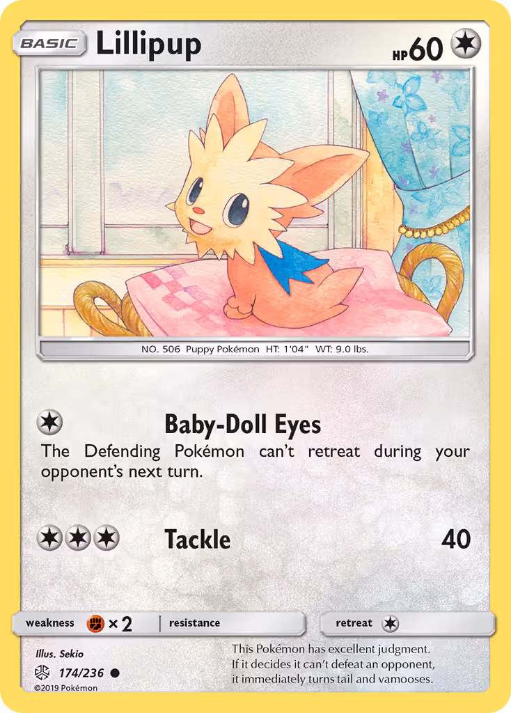 Lillipup 174/236 Pokemon card