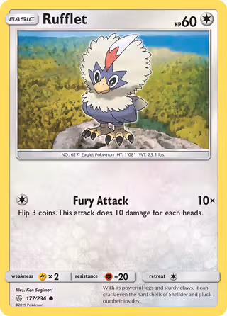 Rufflet 177/236 Pokemon card
