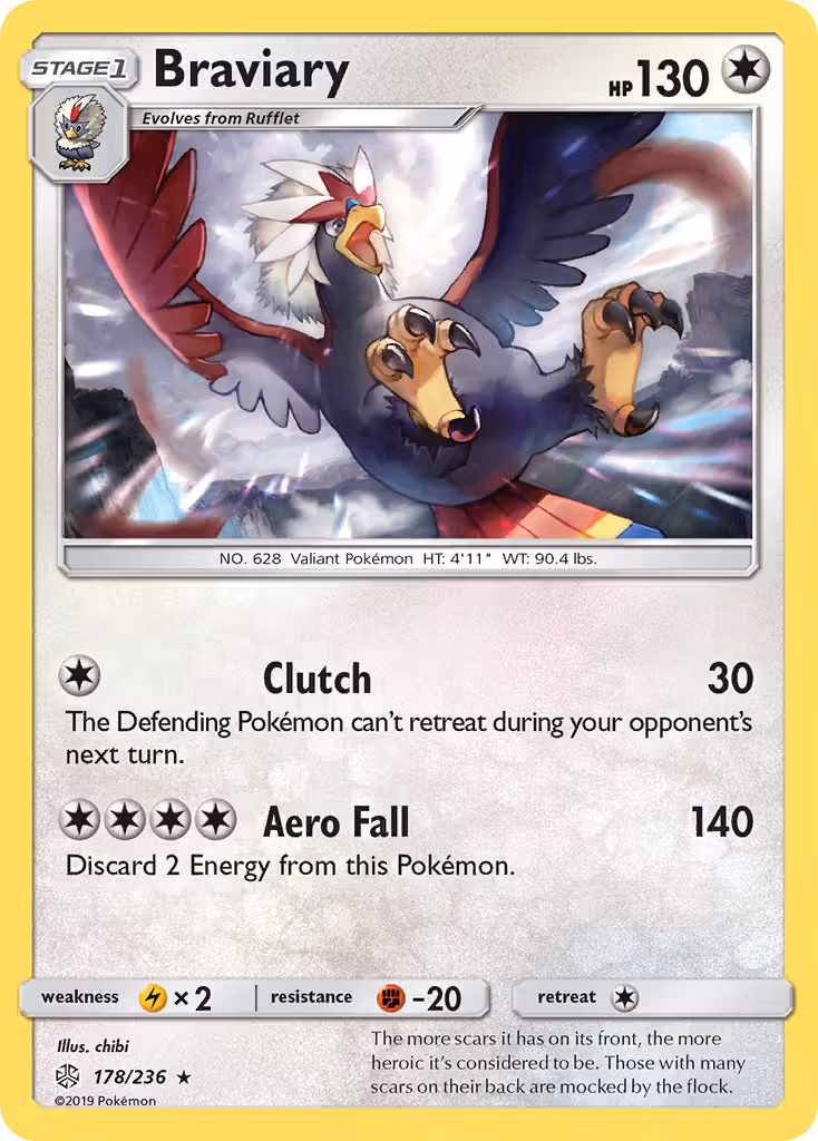 Braviary 178/236 Pokemon card