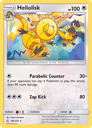 Heliolisk 180/236 Pokemon card