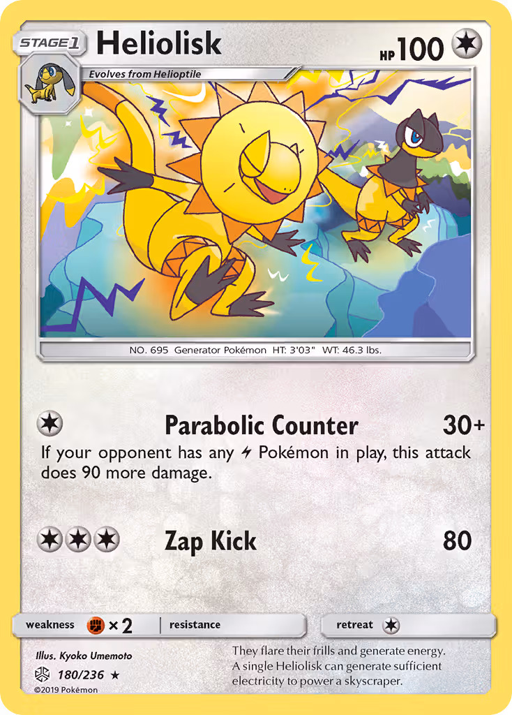 Heliolisk 180/236 Pokemon card