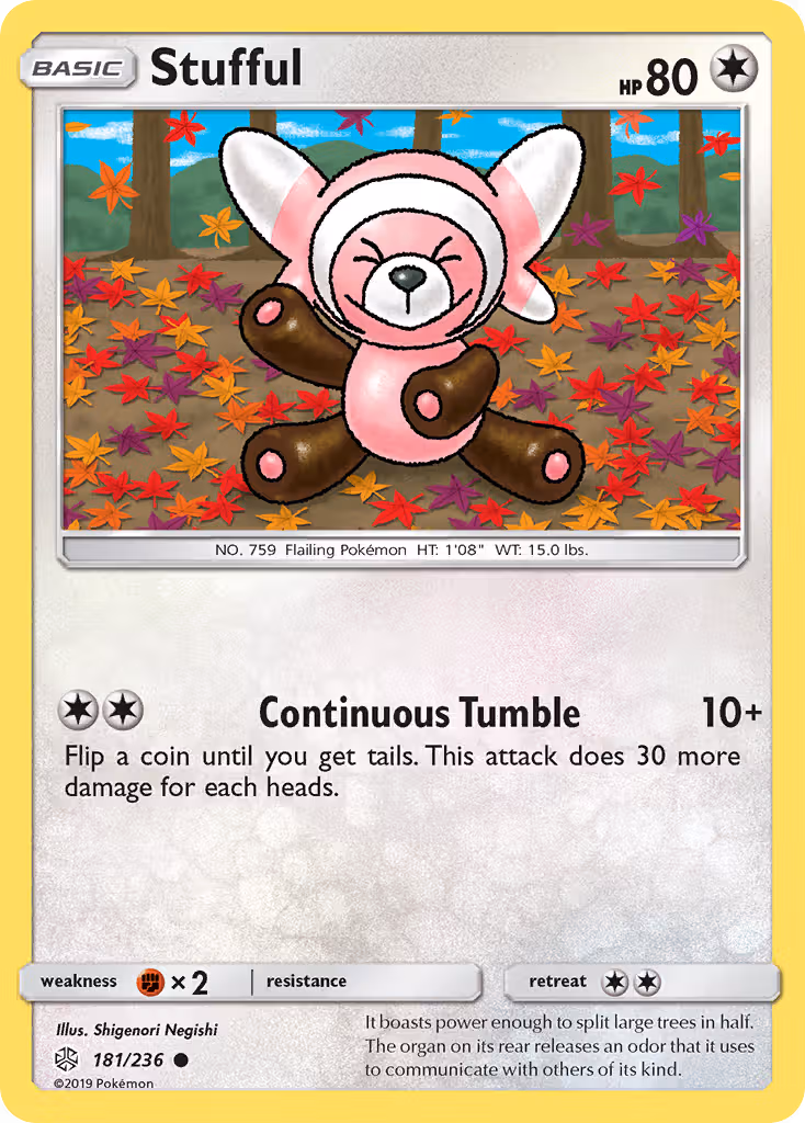Stufful 181/236 Pokemon card