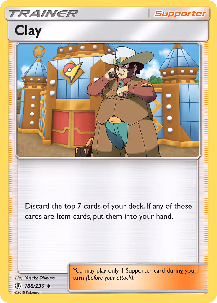 Clay 188/236 Pokemon card
