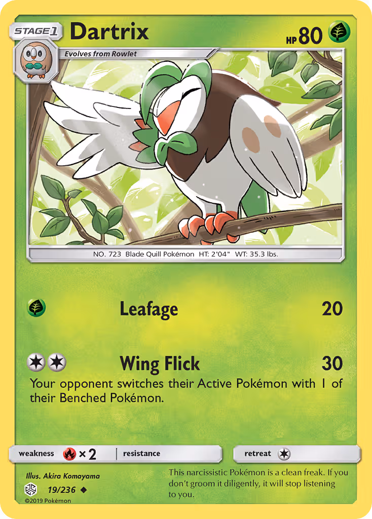 Dartrix 19/236 Pokemon card