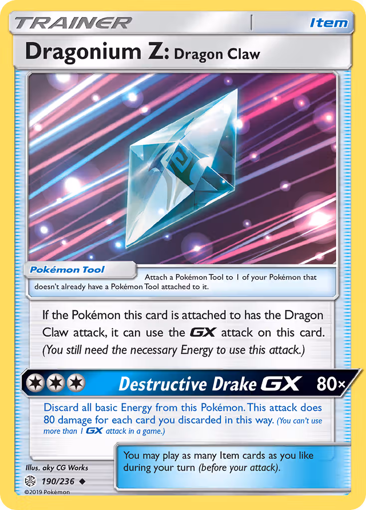 Dragonium Z: Dragon Claw 190/236 Pokemon card