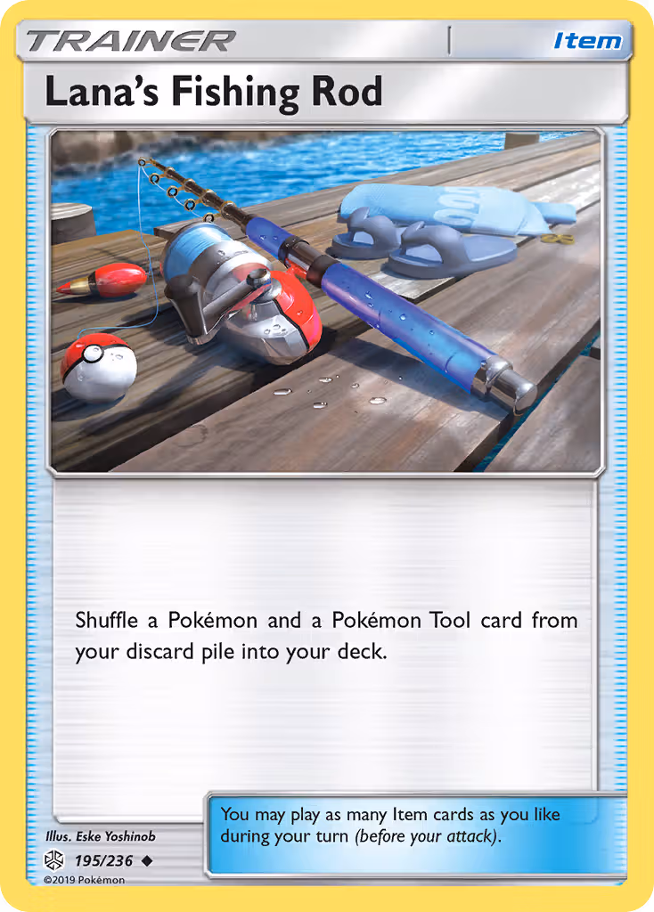 Lana’s Fishing Rod 195/236 Pokemon card