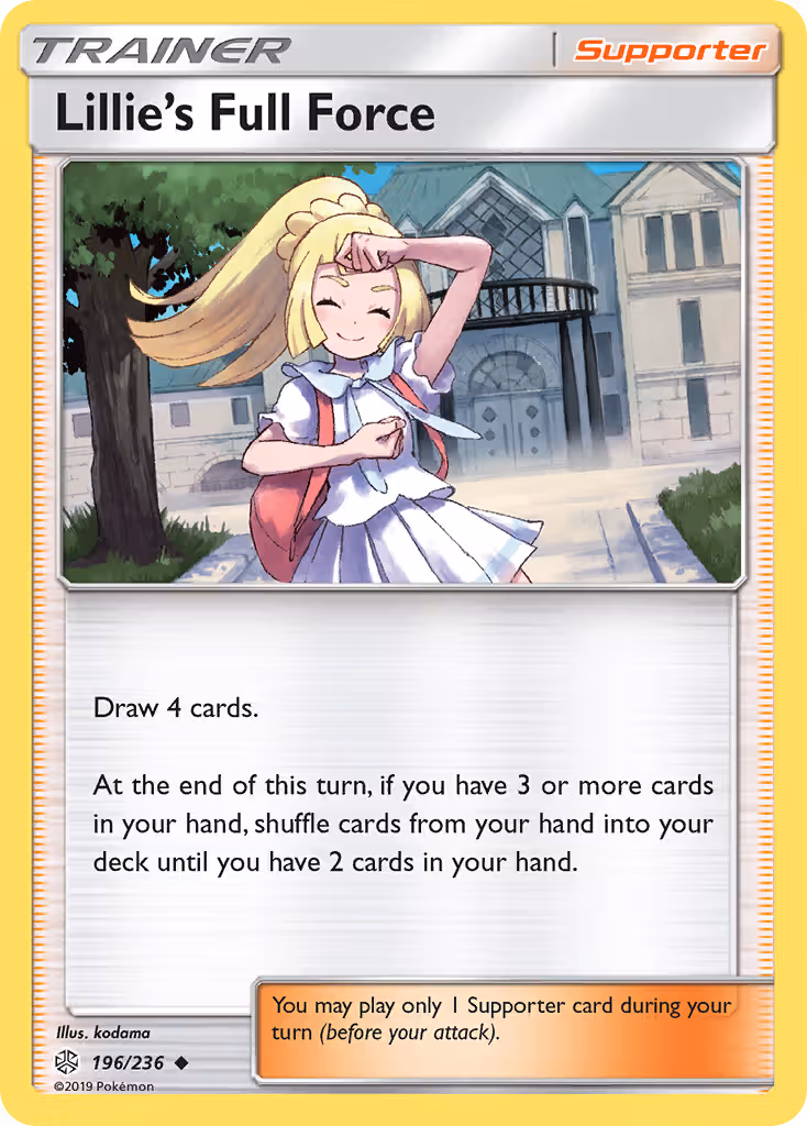 Lillie’s Full Force 196/236 Pokemon card