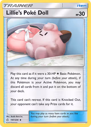 Lillie’s Poké Doll 197/236 Pokemon card