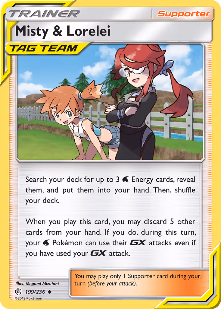 Misty & Lorelei 199/236 Pokemon card