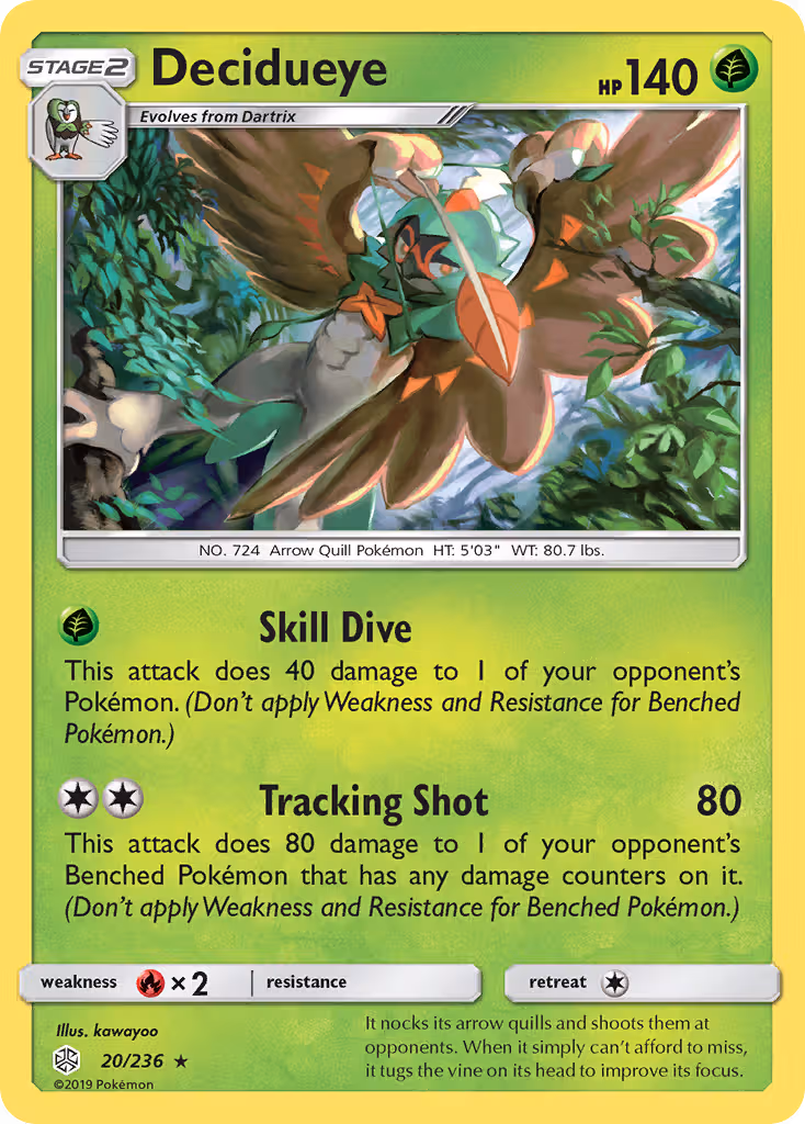 Decidueye 20/236 Pokemon card