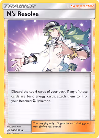 N’s Resolve 200/236 Pokemon card