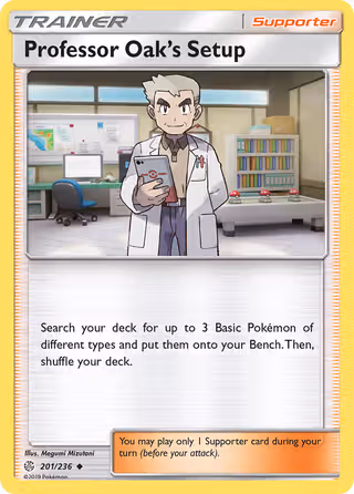 Professor Oak’s Setup 201/236 Pokemon card