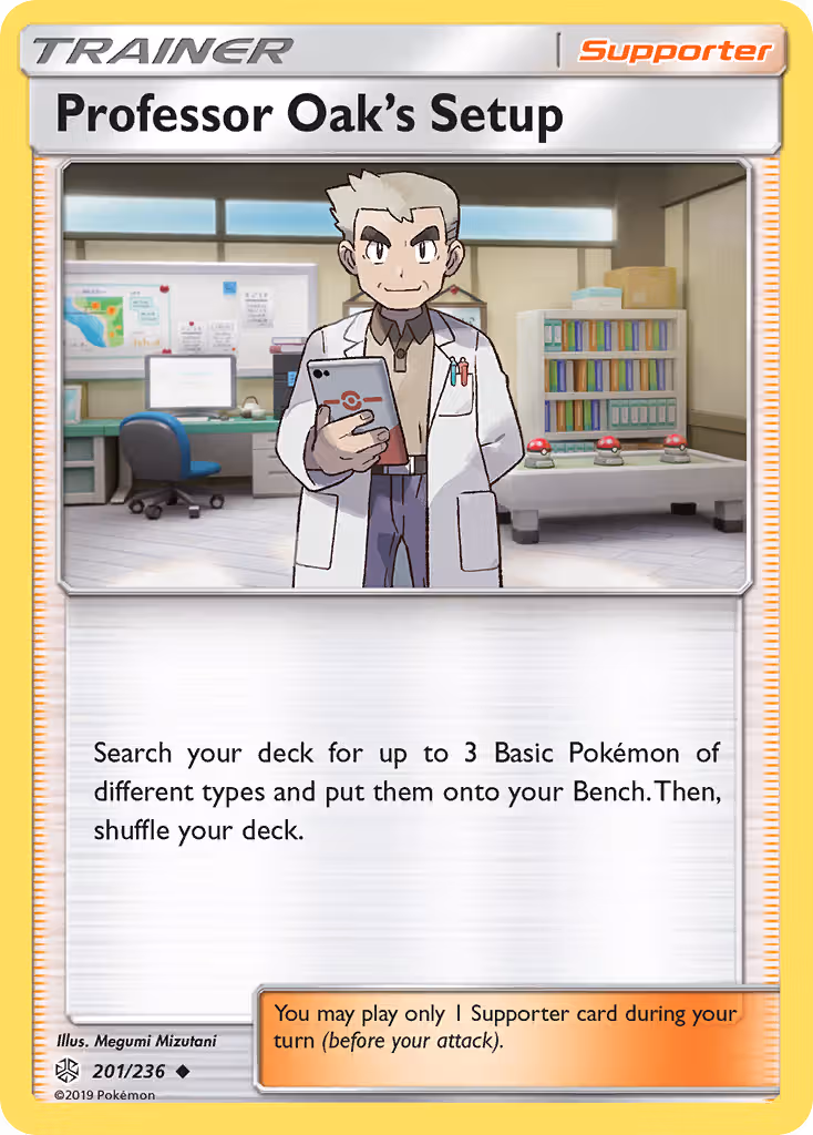 Professor Oak’s Setup 201/236 Pokemon card