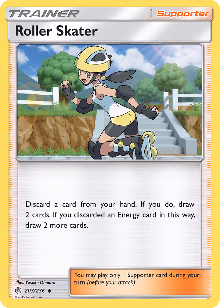 Roller Skater 203/236 Pokemon card