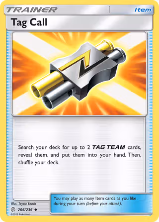 Tag Call 206/236 Pokemon card