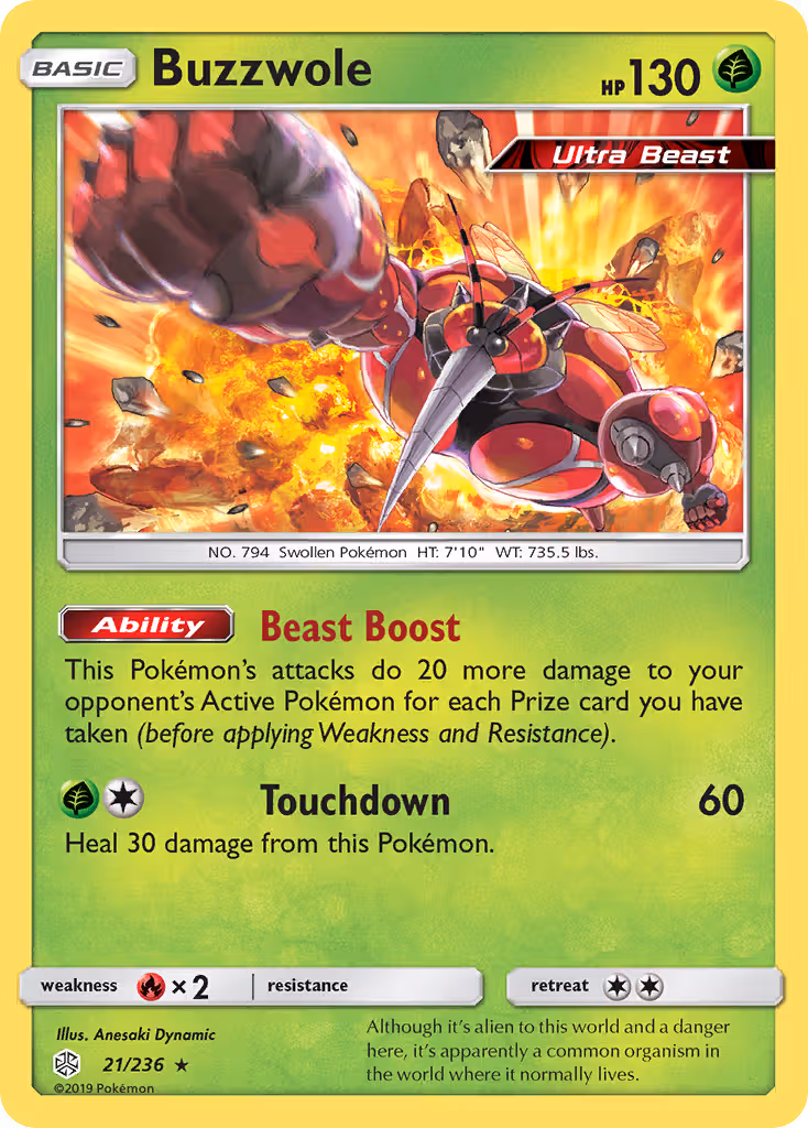 Buzzwole 21/236 Pokemon card