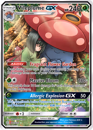 Vileplume GX 211/236 Pokemon card